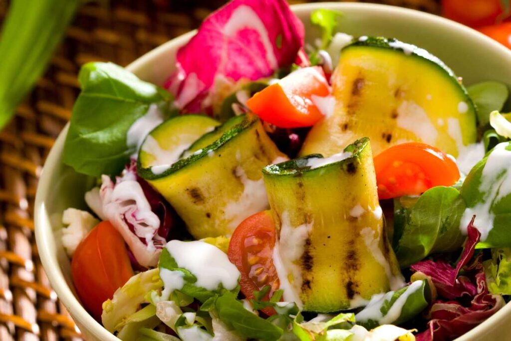 insalata con zucchine grigliate