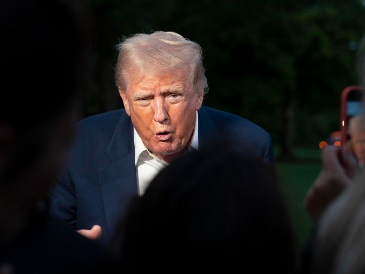 Il presidente Usa Donald Trump parla agli elettori