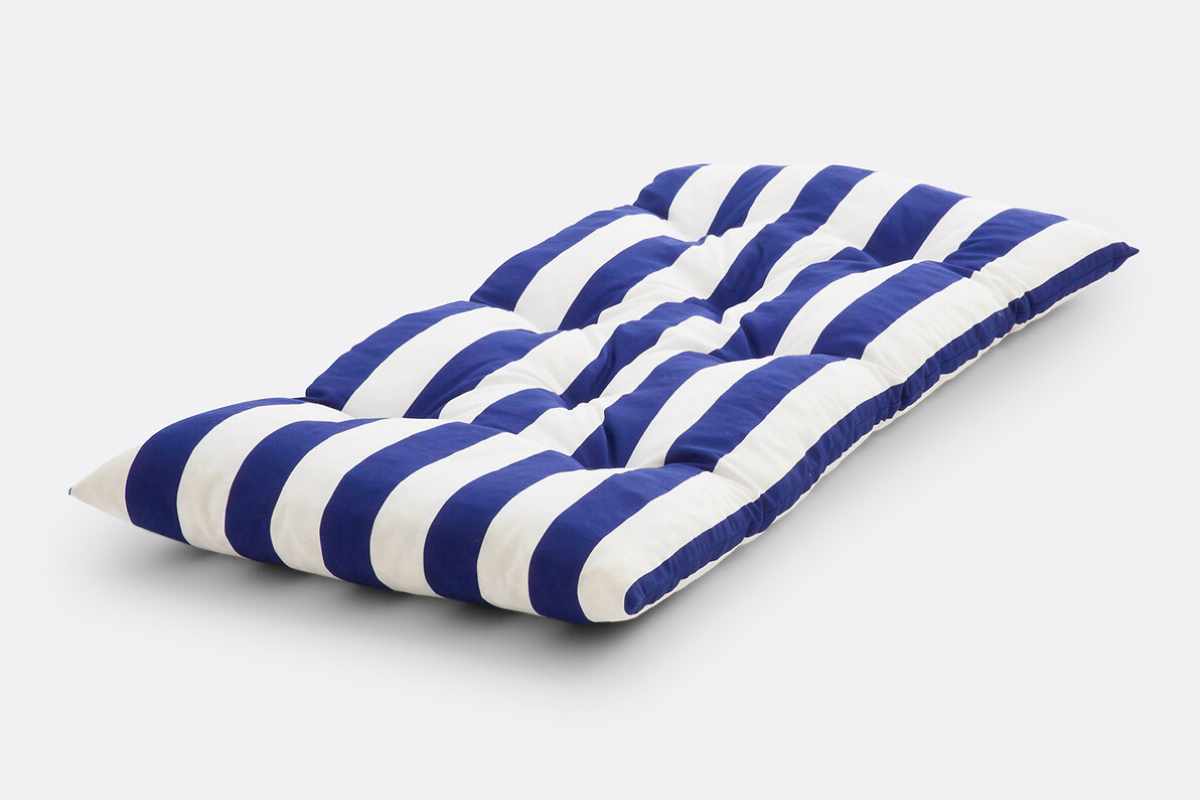 Materasso da pavimento Hendaye a righe blu La Redoute