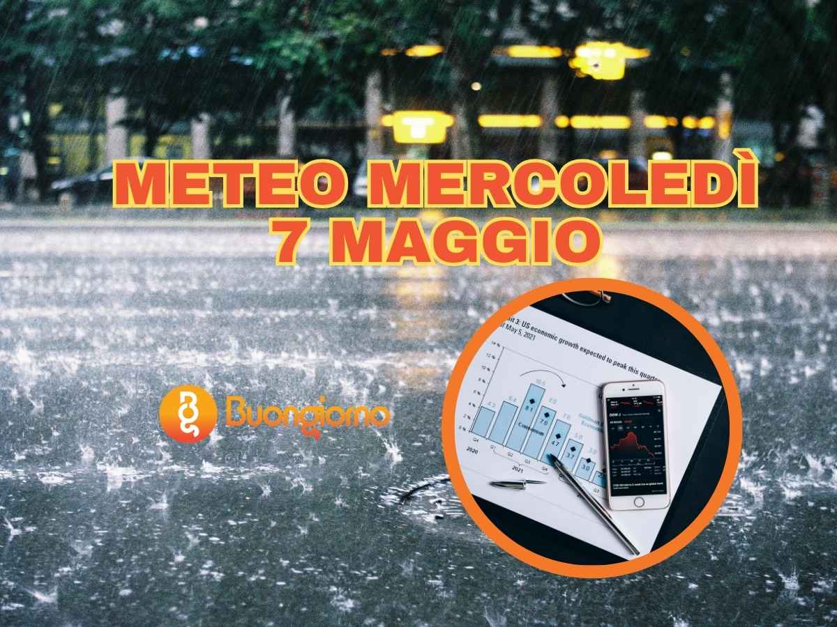 Sullo sfondo la strada bagnata dalla pioggia. In primo piano, il metro di martedì 6 maggio 2025