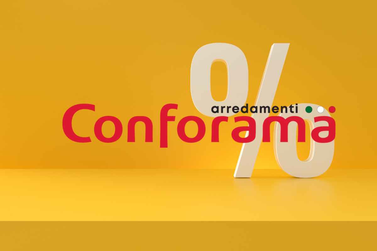 offerta del giorno sconto con logo conforama