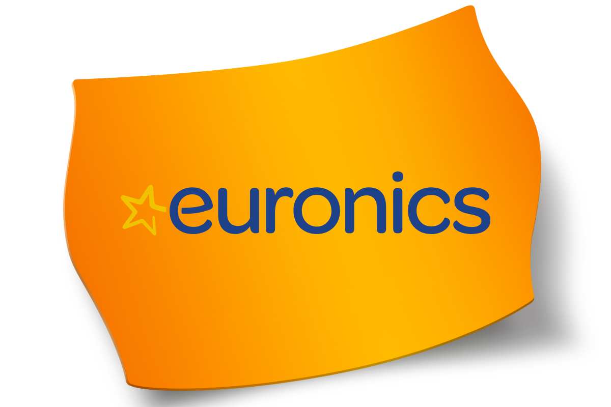logo euronics su sfondo arancione