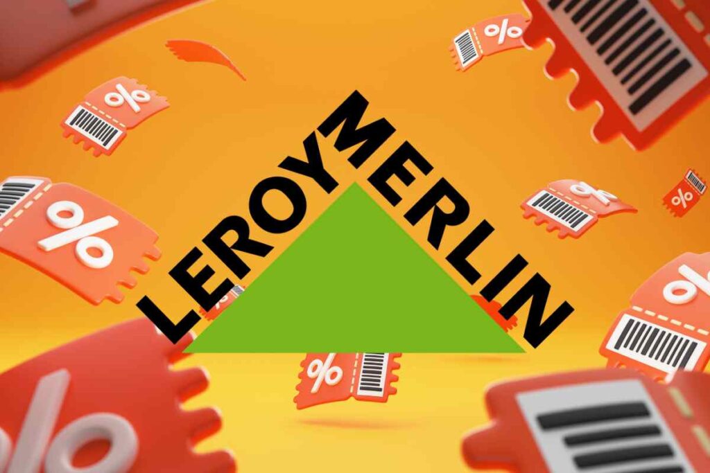 logo leroy merlin e voucher sconto per la migliore offerta del giorno