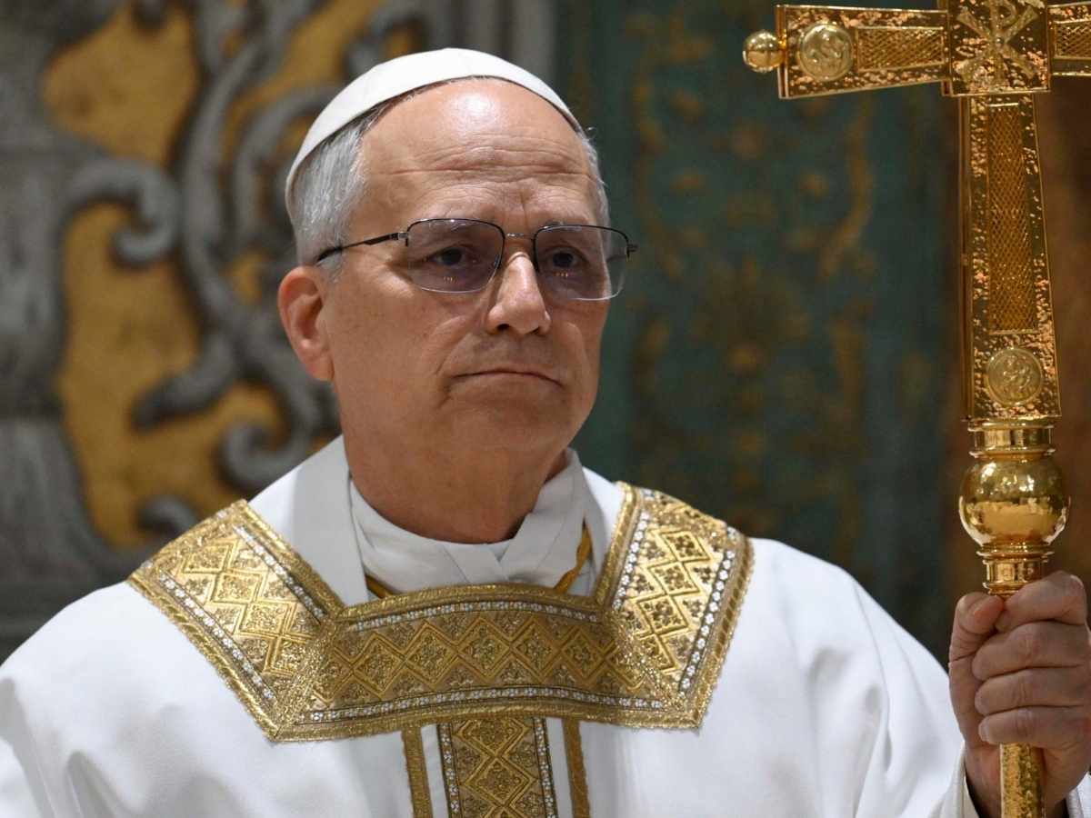 Papa Leone XIV durante la sua prima messa