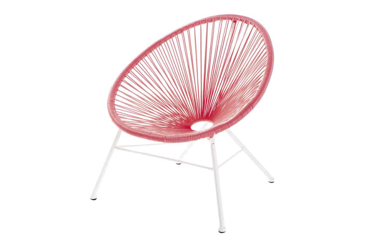 Sedia da giardino Copacabana di colore rosa Maisons du Monde