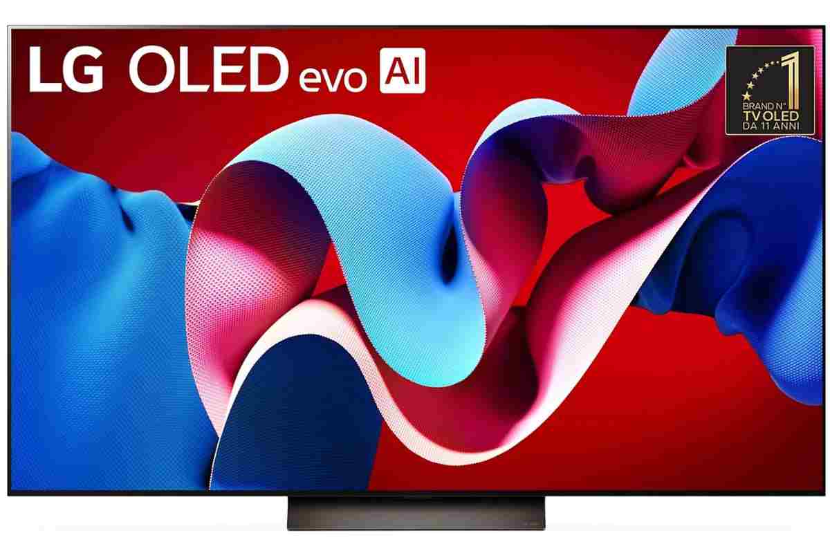 schermo della TV LG OLED evo C4 da 55 pollici
