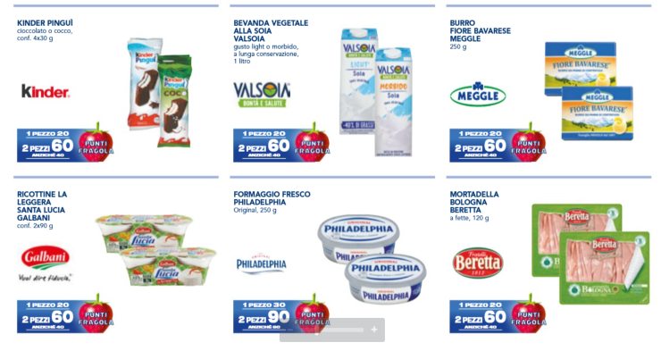 volantino esselunga con vari prodotti in promozione