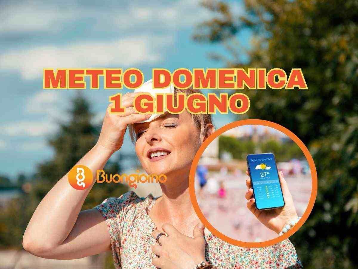 donna si asciuga la fronte e nel cerchio uno smartphone