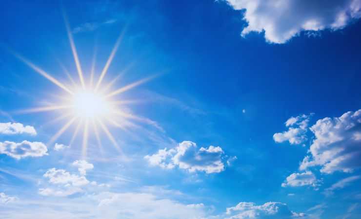 sole tra le nubi