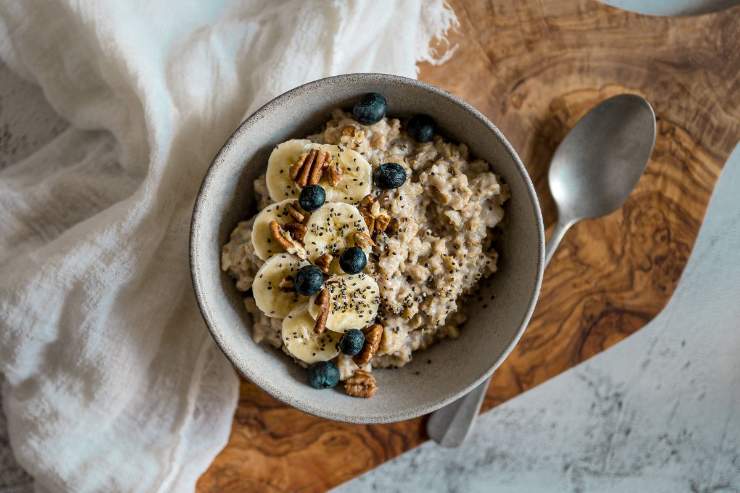 tazza di porridge overnight