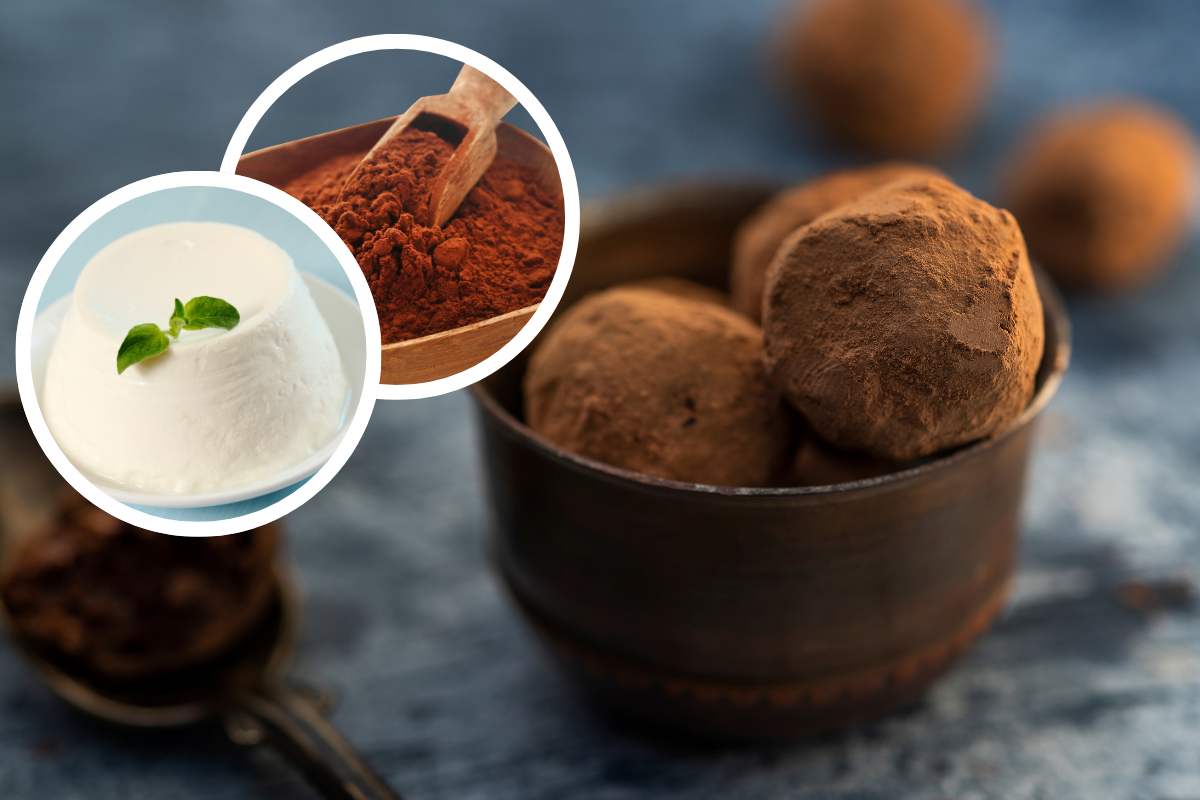 tartufini ricotta e cacao