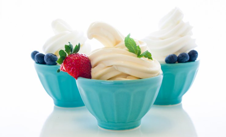 coppette di frozen yogurt