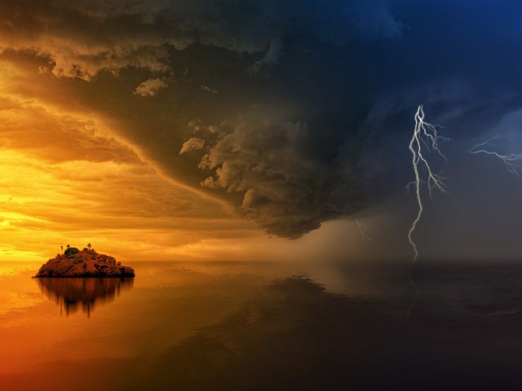 Sole e temporale