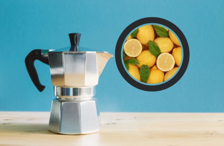 moka e nel riquadro dei limoni