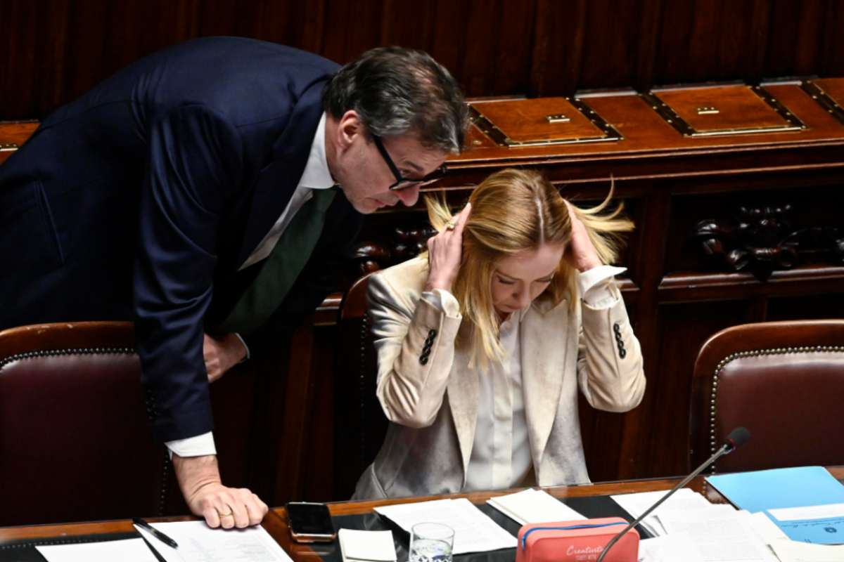 il premier giorgia meloni e il ministro dell'economia giancarlo giorgetti