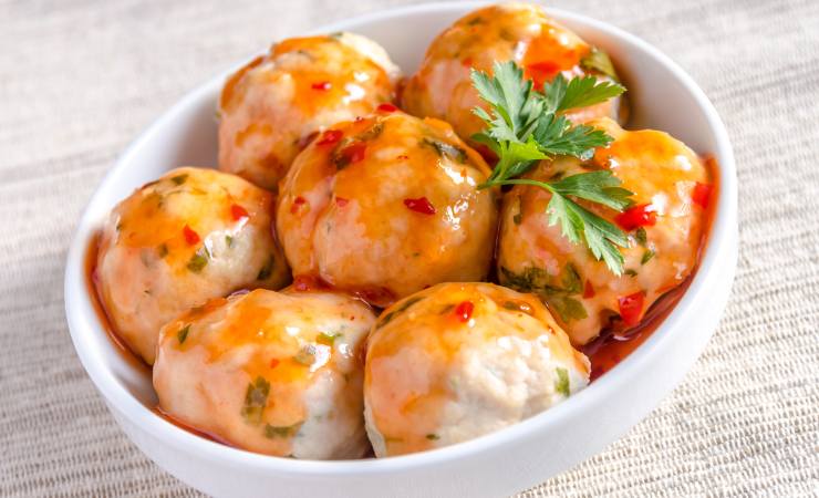 polpette di pollo all'arancia