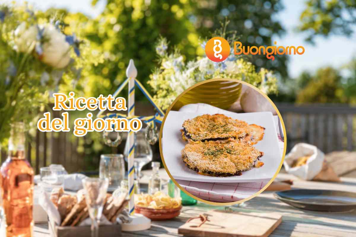 tavola apparecchiata e cordon bleu di melanzane