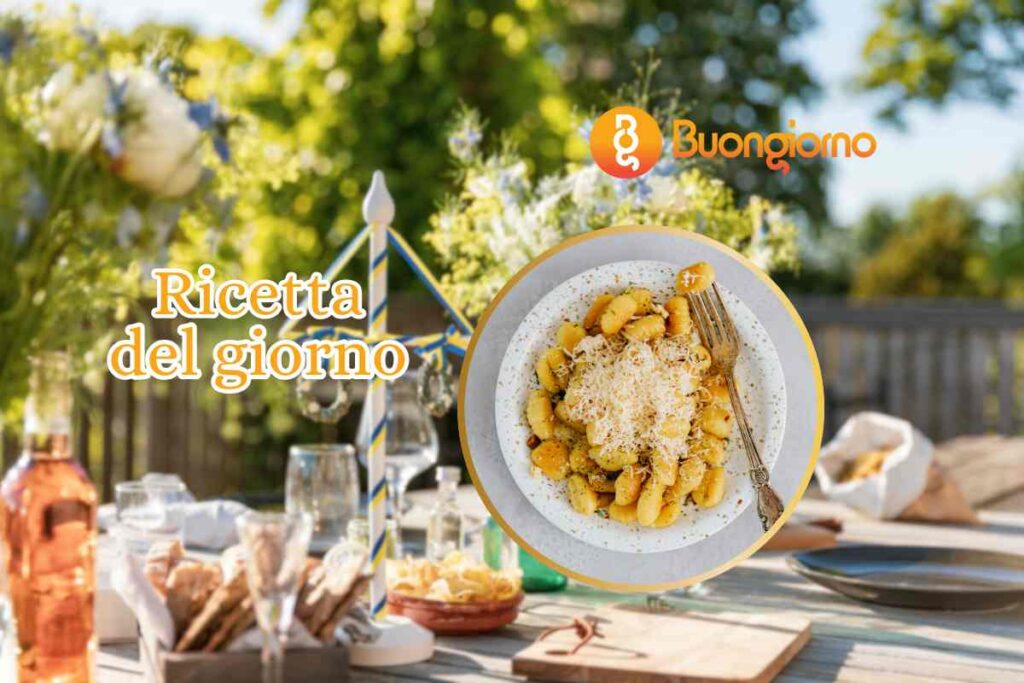 tavola apparecchiata con gnocchi