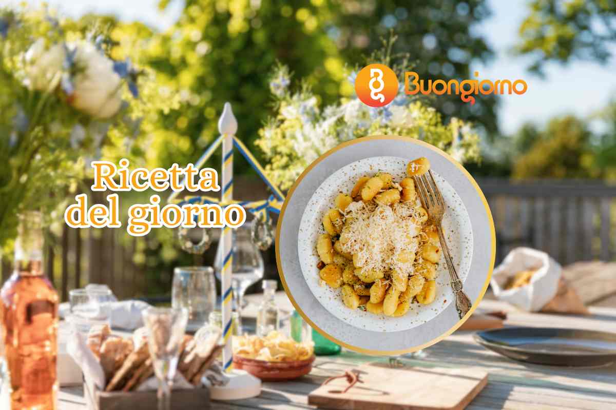 tavola apparecchiata con gnocchi