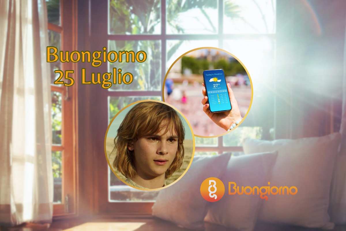 Sfondo con finestre, smartphone con meteo e Vincent di Tutto il mio folle amore
