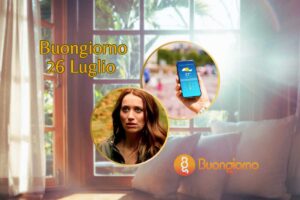 Sfondo con finestre, cellulare con meteo e Jessie di I segreti di Yellowstone