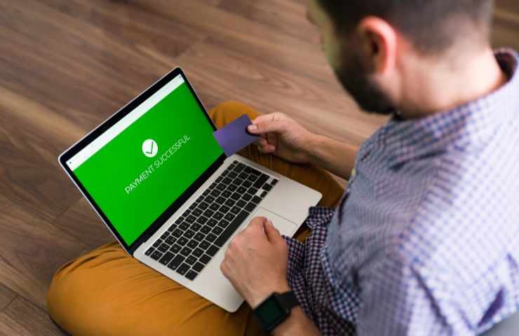 schermata pc pagamento con successo