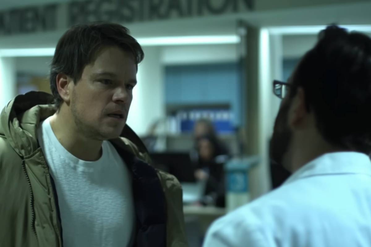 Matt Damon in una scena di Contagion