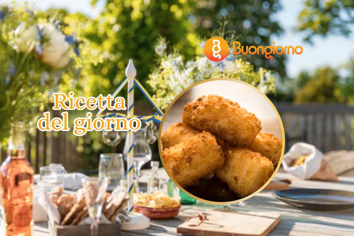 tavola apparecchiata e crocchette di ricotta