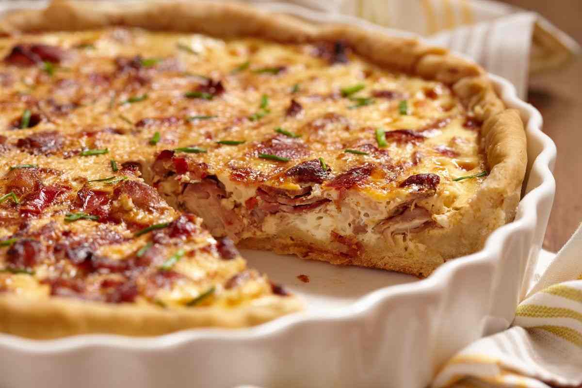 crostata salata con salumi