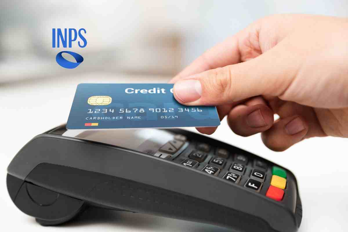 carta di credito e logo inps