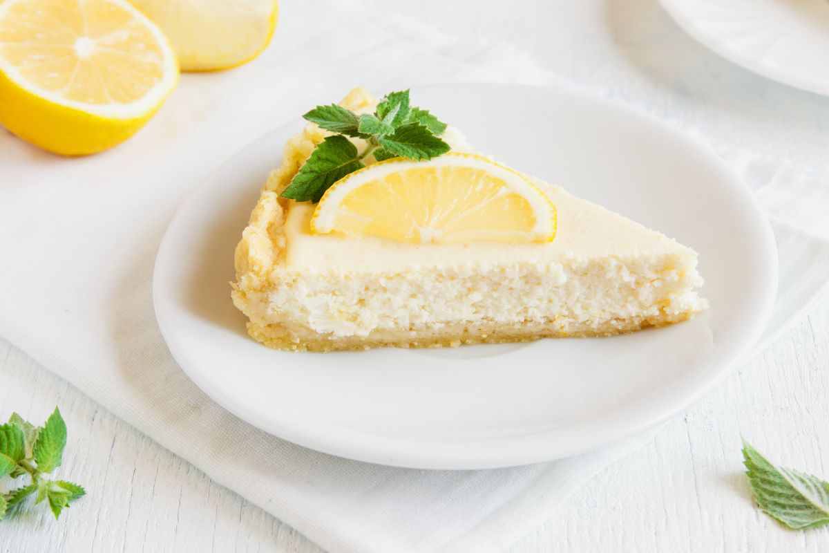 fettina di cheesecake al limone