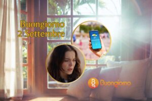Sfondo con finestre, cellulare con meteo e Melek in La Notte nel Cuore