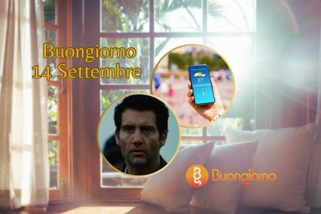 Sfondo con finestre, cellulare con meteo