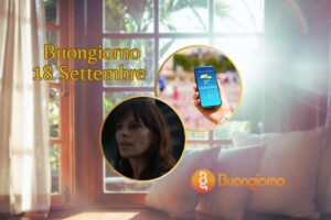 Sfondo di camera con finestre, meteo sul cellulare e Claudia Pandolfi
