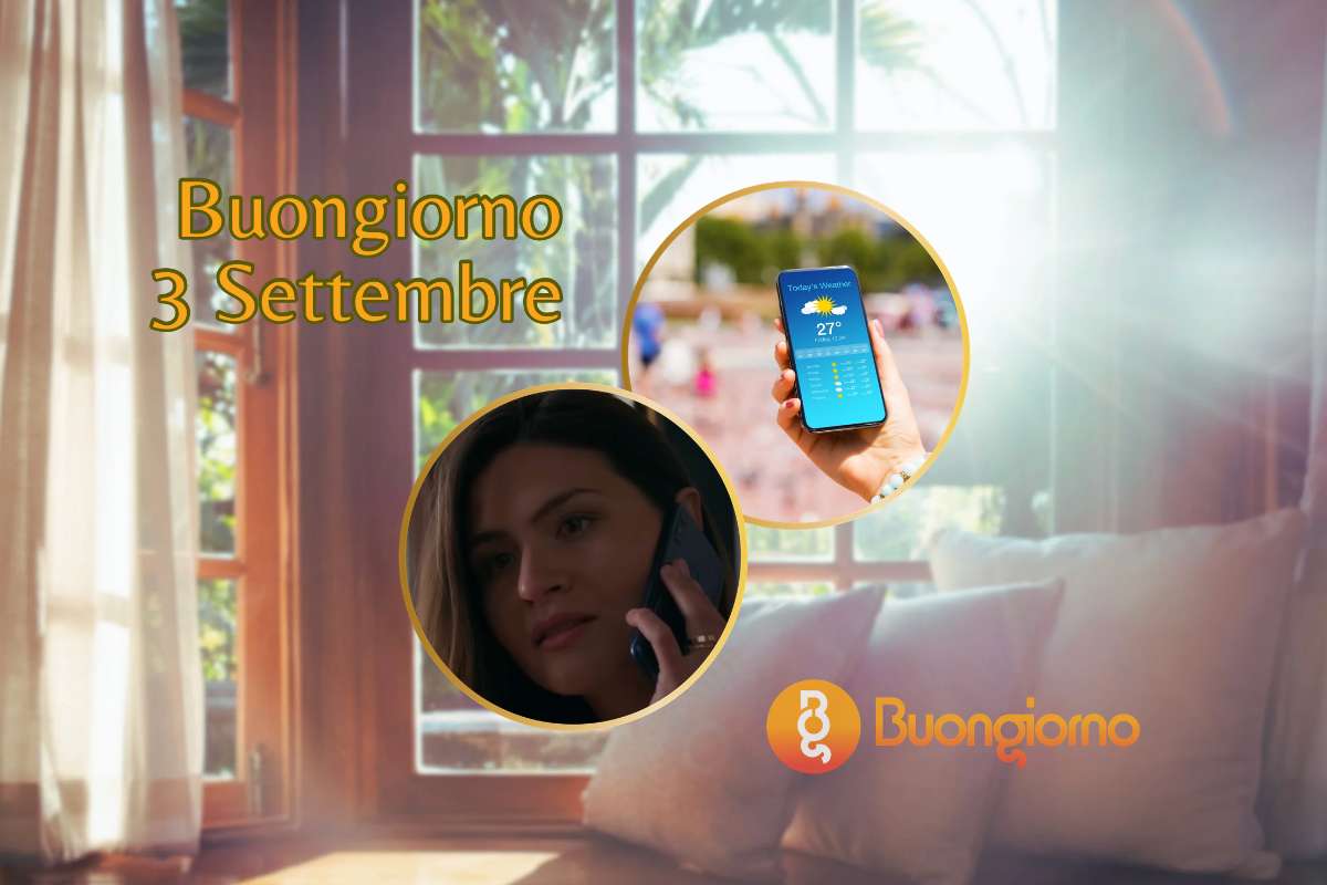Finestre sullo sfondo, cellulare con meteo e screen film
