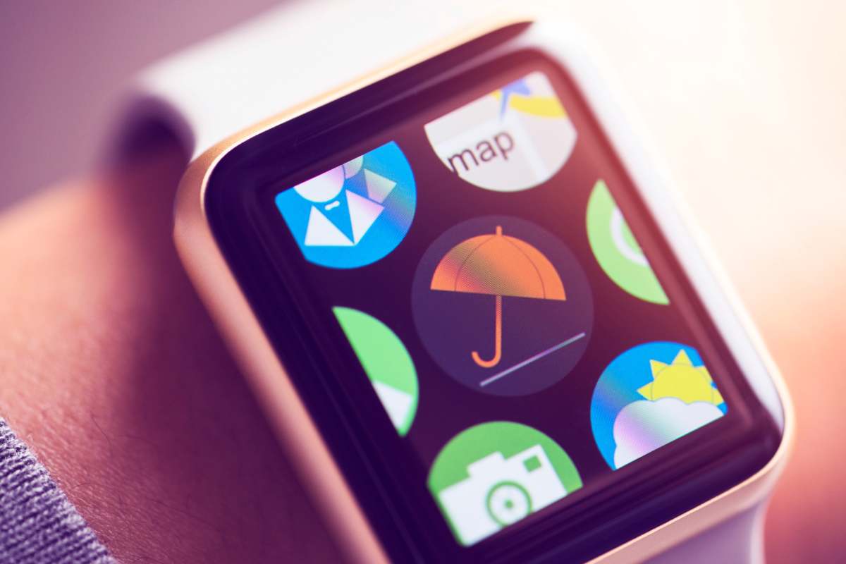Applicazione meteo sullo smartwatch