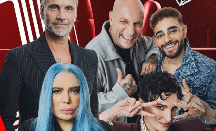 Giuria di The Voice Senior con Nek, Rocco Hunt, Clementino, Loredana Bertè e Arisa